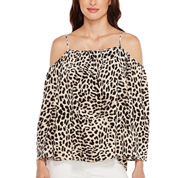 Vince Camuto Tops - Vince Camuto | Leopard Print Cold Shoulder Top